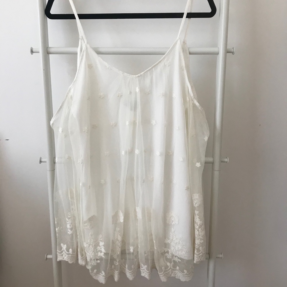 White Mesh/Lace Dress - BRAND NEW!